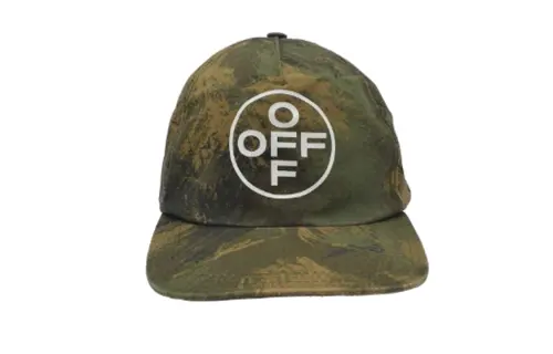 OFF WHITE Cotton Baseball Caps Men's Army Green