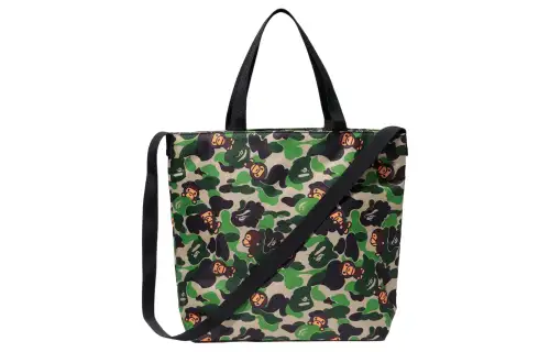 A BATHING APE Fabric Shoulder Bag, Crossbody Bag, Handbag Regular Unisex Apple Green