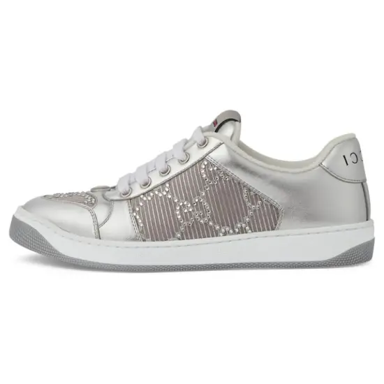 GUCCI Women's Screener 'GG Crystals   Silver' Women's