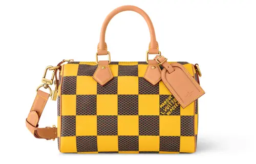 LOUIS VUITTON Speedy 25 Bandoulière Damier Pop Jaune Mat