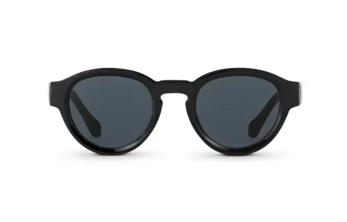 LOUIS VUITTON Acetate Round Sunglasses Men's Black