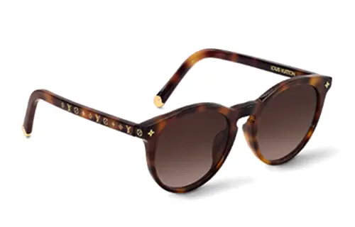 LOUIS VUITTON Round Sunglasses Women's Brown
