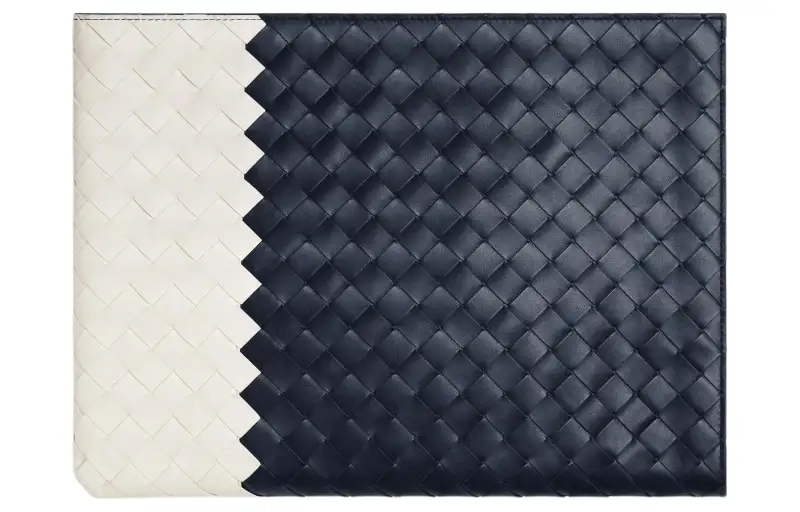 Bottega Veneta Calfskin Clutch Women's Space & White