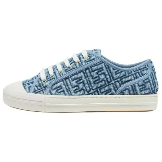 FENDI Domino Denim Low-Top Sneakers Women's