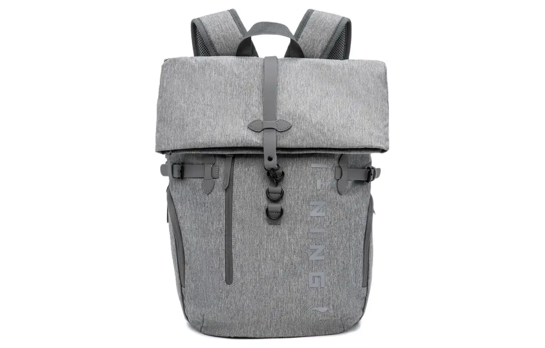 Li Ning Sports Life Collection Polyester Backpack Regular Unisex Ultimate Gray