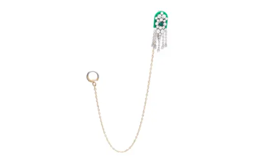 Maison Margiela crystal-embellished detachable-chain clip