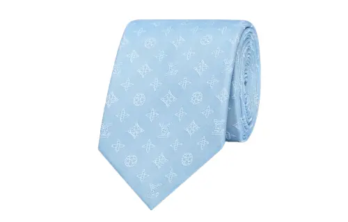LOUIS VUITTON Monogram SHADOW Ties Men's Blue