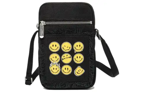 Li Ning OG_SLICK Collaboration Cotton Shoulder Bag, Crossbody Bag Unisex Black