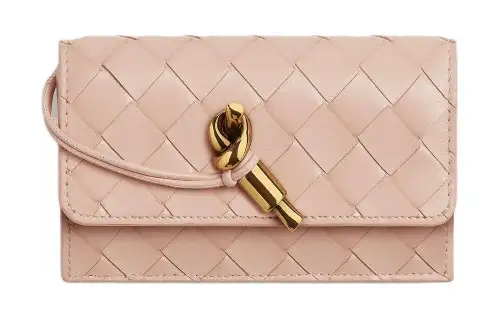 Bottega Veneta Lambskin Card Holder Women's Lotus