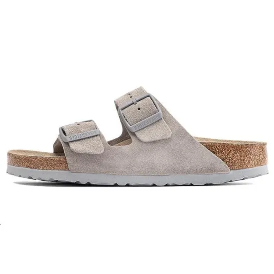 Birkenstock Arizona Soft Footbed Suede Stone Coin