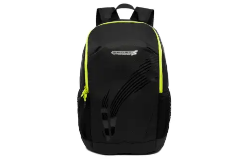 Li Ning Fitness Series Polyester Backpack Black & Yellow & Neon Green