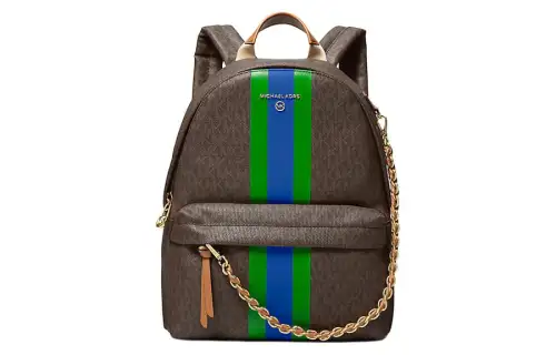 MICHAEL KORS Slater Coated Canvas Backpack Medium Women's Palm Green