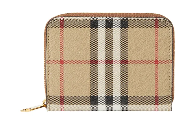Burberry With Cow Leather Wallet Women's Beige