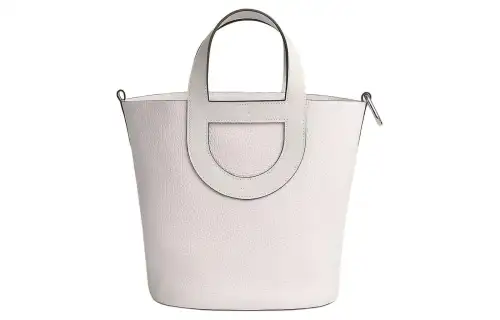 HERMES In The Loop Swift Leather Pig Nose Basket Bag One Shoulder Handbag Women's New White