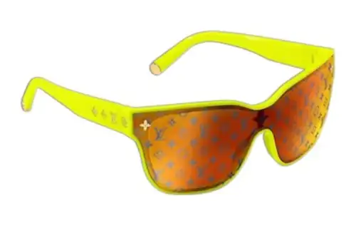 LOUIS VUITTON Nylon Injection Molded Square Sunglasses Women's Yellow