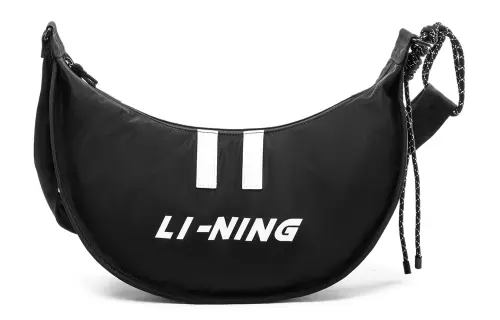 Li Ning Sports Life Collection Polyester Shoulder Bag, Crossbody Bag Unisex Black