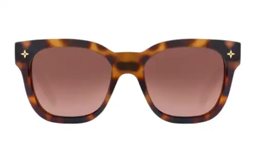 LOUIS VUITTON Plate Frame Square Sunglasses Women's Tortoiseshell