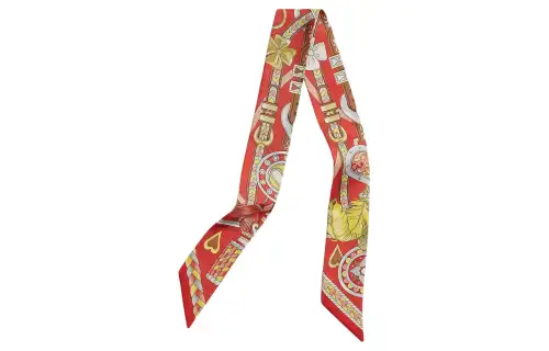 HERMES Silk Scarves Women's Red