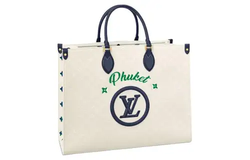 LOUIS VUITTON ONTHEGO Canvas Jungle Bag, Tote Bag, Shopping Bag, Shoulder Bag, Handbag Women's White