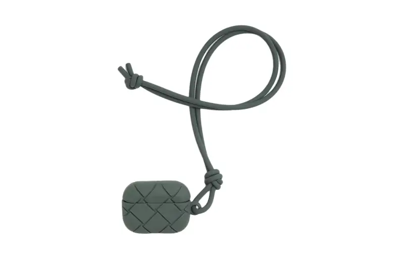 Bottega Veneta Silicone Earphone Case Men's Slate