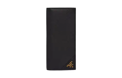 PRADA Saffiano Leather Wallet Men's Black