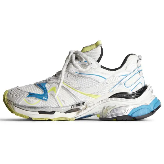 Balenciaga Runner Sneaker 'Worn Out   White Yellow Blue'