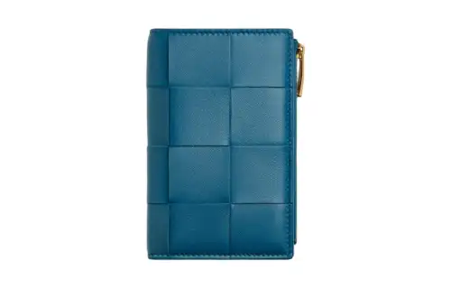 Bottega Veneta Lambskin Card Holder, Wallet Medium Women's Dark Pacific Color
