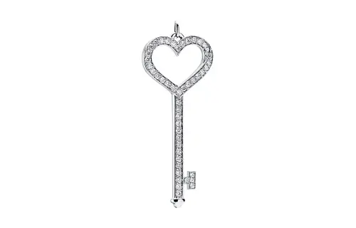 TIFFANY & CO. Platinum, Diamond Pendants Unisex Silver