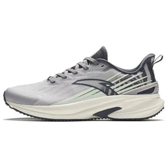 ANTA Running Shoes Men Low-Top Microchip Gray/Ash Gray/Papyrus White