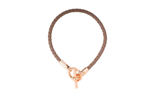 HERMES Calfskin Bracelets Women's Elephant Gray