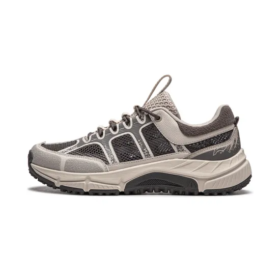 LiNing CF Tracing Collection Elegance Lite RT Cushioning Wear Resistant Low Top Trekking Shoes Men's Gray