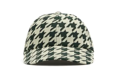 Burberry Houndstooth-pattern Cotton Cap