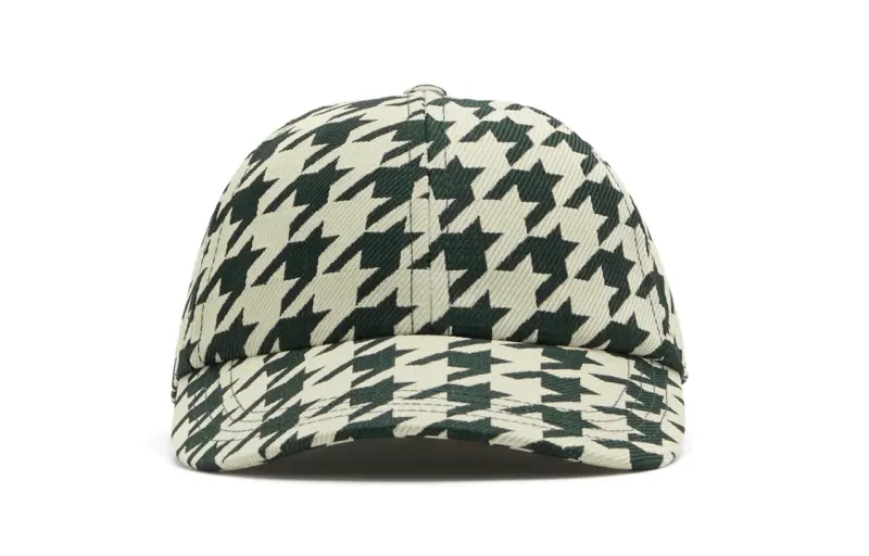 Burberry Houndstooth-pattern Cotton Cap