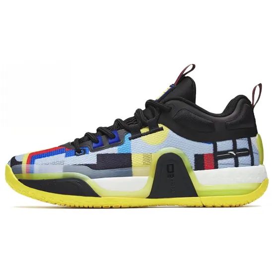 Anta Bastard Cushioning Anti Slip And Wear Resistant Low Top Basketball Shoes Men's Black Yellow