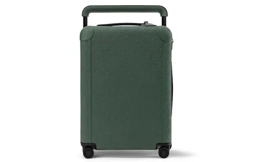 LOUIS VUITTON Horizon Embossed Cow Leather Suitcase Luggage 20 Inch Unisex Forest Green