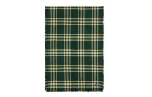 Burberry Wool Mulberry Silk Knit Scarves Women's Green