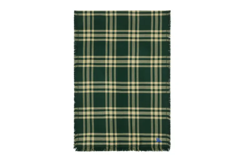 Burberry Wool Mulberry Silk Knit Scarves Women's Green