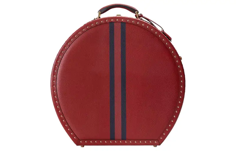 GUCCI Savoy Leather Storage Box Men's Red