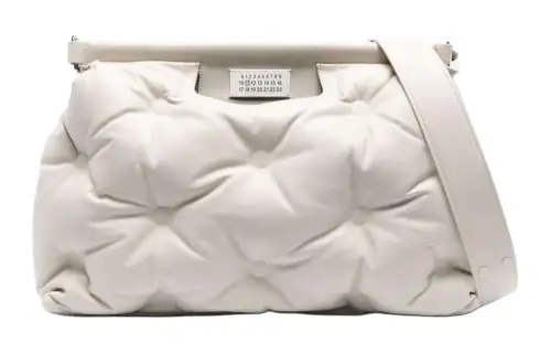 Maison Margiela Glam Slam Calfskin Portable Crossbody Bag, Shoulder Bag Men's Light Beige