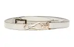 GUCCI Leather Bag Straps Women's Cream