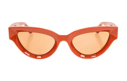 Bottega Veneta Irregular Shape Sunglasses Women's Orange