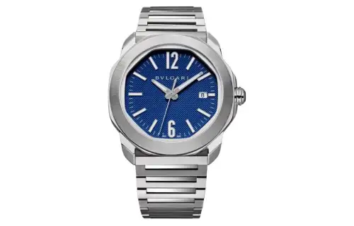 BVLGARI OCTO Wrist Watches Automatic Mechanical Movement Rubber Stainless Steel Strap 41mm Blue Dial Men's Watches