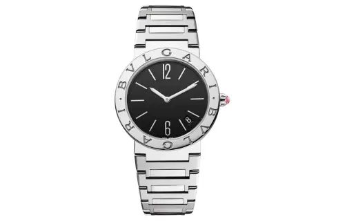 BVLGARI Series Wrist Watches Quartz Movement Stainless Steel Strap 33mm Black Dial Women's Watch