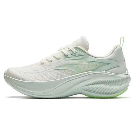 Anta Anti Slip Wear Resistant Low Top Casual Running Shoes Women's White Green