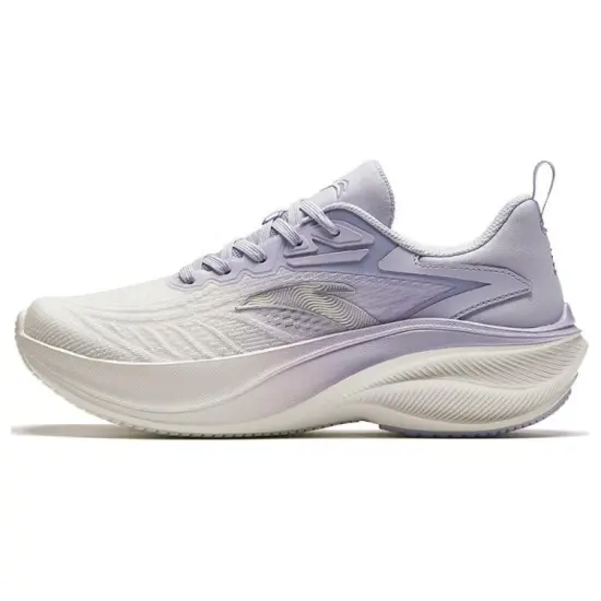 ANTA Running Shoes Women's Low-Top Ivory White/Light Purple