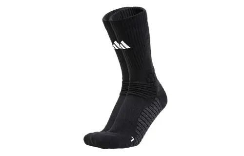 Adidas spliced ​​logo jacquard casual mid-tube basketball socks, same style for men and women, 1 pair of black