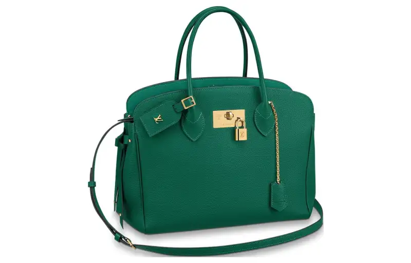 LOUIS VUITTON Calfskin Shoulder Bag, Crossbody Bag, Handbag Medium Women's Green