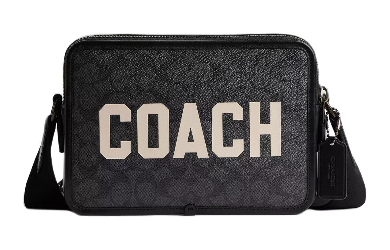 COACH Charter Coated Canvas Crossbody Bags Medium Women's Multiple Charcoals