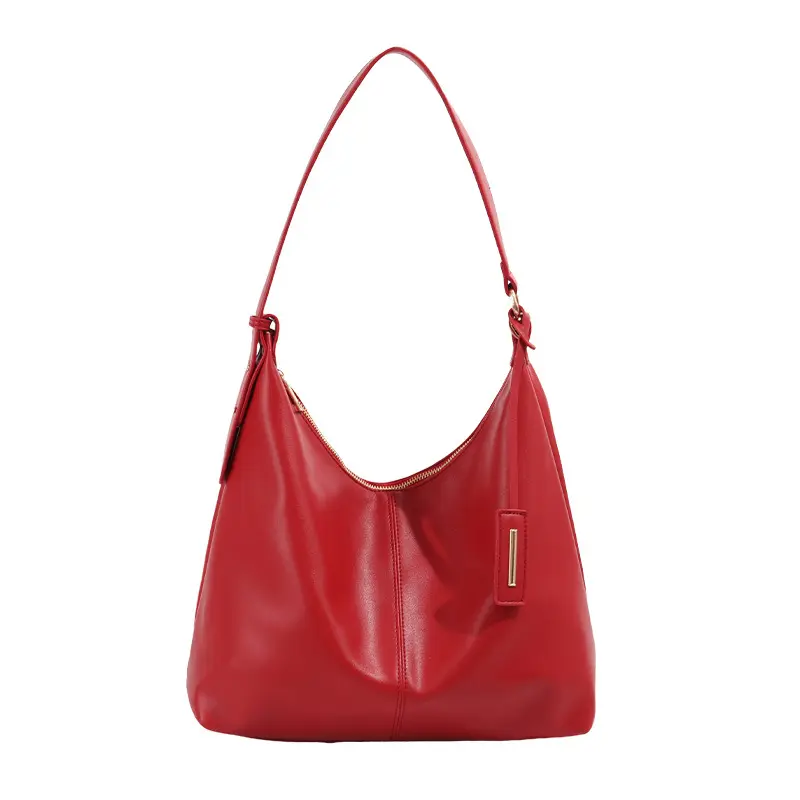 NOMK Suede Shoulder Bag, Women's Bag, Wedding Bag Large Women's Red