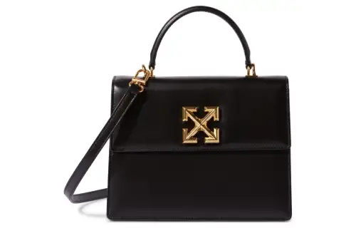 OFF WHITE Leather Shoulder Bag, Crossbody Bag, Handbag Women's Black